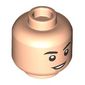 Minifig Head Jungkook, Black Eyebrows, Open Mouth Smile/Surprised
