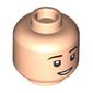 Minifig Head Jimin, Dark Brown Eyebrows, Open Mouth Crooked Smile / Neutral print