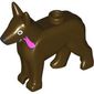 Animal, Dog, Alsatian / German Shepherd (Police Dog) with Big White Eyes, Long Dark Pink Tongue print (Dante)