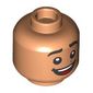 Minifig Head Miguel Rivera, Beauty Mark, Lopsided Smile/Open Mouth Smile print