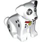 Animal, Dog Sitting with Black Spots, Red Collar, Yellow Pendant (Dalmatian) print