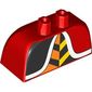 Lower Body, Skirt Wide with Side Hoops (Panniers) with Black/Yellow/Orange Decoration, White Trim print