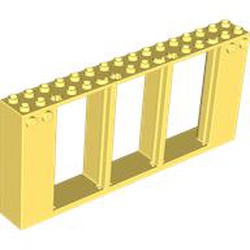 LEGO part 35103 Frame 2 x 16 x 6 with Knobs in Cool Yellow/ Bright Light Yellow