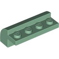 LEGO part 6081 Brick Curved 2 x 4 x 1 1/3 with Curved Top in Sand Green