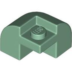 LEGO part 67810 Brick Curved 2 x 2 x 1 1/3 with Curved Top - Corner in Sand Green