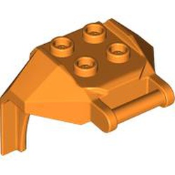 LEGO part 27167 Plate Special, 2 x 2 Studs and Bar (Mech Chest Plate / Armor) in Bright Orange/ Orange