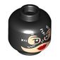 Minifig Head Catwoman, Leather Mask, White Stitches, Red Lips print