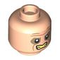 Minifig Head The Penguin, Dark Tan Eyeshadow, Angry Grin, Tan Teeth print