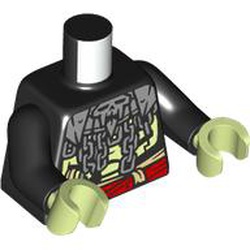 LEGO part MINI UPPER PART, NO. 6360 in Black