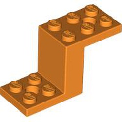 LEGO part 76766 Bracket 5 x 2 x 2 1/3 with Inside Stud Holder in Bright Orange/ Orange
