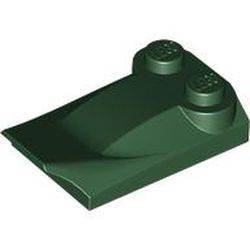 LEGO part 47456 Wedge Curved 2 x 3 x 2/3 Two Studs, Wing End in Earth Green/ Dark Green