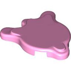 LEGO part 80677 Tile Special, Splat with Rounded Sides in Light Purple/ Bright Pink