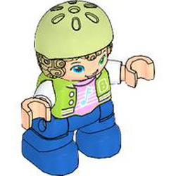 LEGO part CHILD FIGURE, NO. 61 in Bright Yellowish Green/ Lime