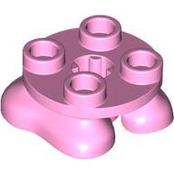 LEGO part 66858 Feet, 2 x 2 x 2/3 with 4 Studs on Top in Light Purple/ Bright Pink
