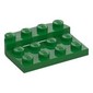 Plate Round Corners Double 3 x 4 with 1 x 4 Raised Edge Studs