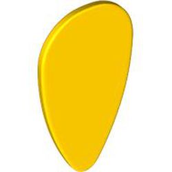 LEGO part 2586 Minifig Shield Ovoid [Plain] in Bright Yellow/ Yellow