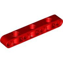 LEGO part 2391 Technic Beam 1 x 7 Thick with Alternating Holes in Bright Red/ Red