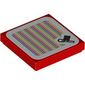 Tile 2 x 2 with End Flag and Barcode Print (Sticker)