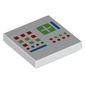 Tile 2 x 2 with Control Panel Buttons, Green Plus Sign print