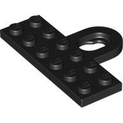 LEGO part 78168 Plate Special 2 x 6 with Wall Mount Hook in Black