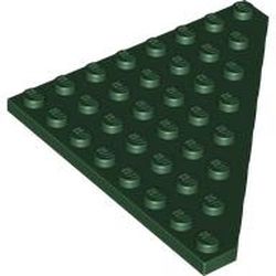 LEGO part 30504 Wedge Plate 8 x 8 Cut Corner in Earth Green/ Dark Green