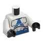 Torso, Clone Trooper Armor, Blue Markings, Utility Belt, White Arms, Black Hands