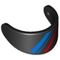 Headwear Accessory Visor For Standard Helmet with Blue and Red Stripes Print
