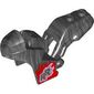 Fairing, Motorcycle, Racing (Sport) Bike with 1 x 2 Studs and Dark Azure Panel with Red/Blue Flames, Dark Bluish Gray 'RR' print
