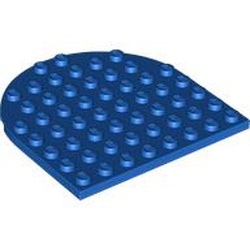 LEGO part 41948 Plate 8 x 8 with Half Circle in Bright Blue/ Blue