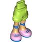Minidoll Hips and Shorts with Bright Pink/Blue Shoes, Blue Knee Pads print [Thin Hinge]