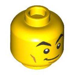 LEGO part 3626cpr3927 MINI HEAD, NO.3927 in Bright Yellow/ Yellow