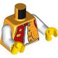 Torso, Red/Orange Jacket, White Shirt print, White Arms, Yellow Hands, NO. 6403