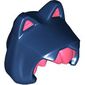 Hood with Cat Ears, Coral Hair Pattern
