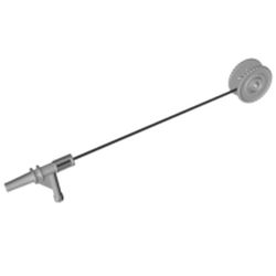 LEGO part DRUM W. STRING AND NOZZLE CONE in Medium Stone Grey (6430428|14786)