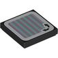 Tile 2 x 2 with Two Curved Arrows and Barcode Print (Sticker)