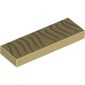 Tile 1 x 3 with Dark Tan Lines / Hair print