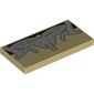 Tile 2 x 4 with Silver Jewelries/Tiara print