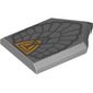 Tile Special 2 x 3 Pentagonal with Dark Bluish Grey Decorations, Gold Shield print