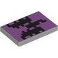 Tile 2 x 3 with Pixelated Black Shapes print