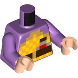 LEGO part 973c33h02pr6423 MINI UPPER PART, NO. 6423 in Medium Lavender