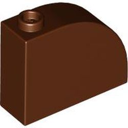 LEGO part 33243 Brick Curved 1 x 3 x 2 in Reddish Brown