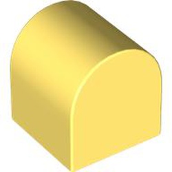 LEGO part 3664 Duplo Brick 2 x 2 x 2 Curved Top in Cool Yellow/ Bright Light Yellow