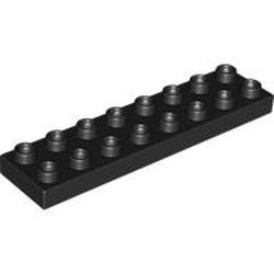 LEGO part 44524 Duplo Plate 2 x 8 in Black