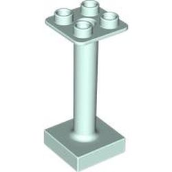LEGO part 93353 Duplo Support / Umbrella Stand with Square Base (fits 92002) in Aqua/ Light Aqua