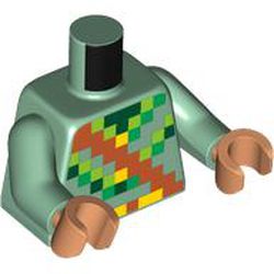LEGO part 973c25h13pr6427 MINI UPPER PART, NO. 6427 in Sand Green