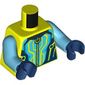 Torso, Zipper, Lime/Dark Azure/Dark Blue Shapes print, Medium Azure Arms, Dark Blue Hands
