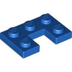 LEGO part 73831 Plate 2 x 3 with 1 x 1 Cutout in Bright Blue/ Blue