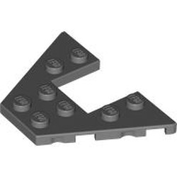 LEGO part 47407 Wedge Plate 4 x 6 in Dark Stone Grey / Dark Bluish Gray