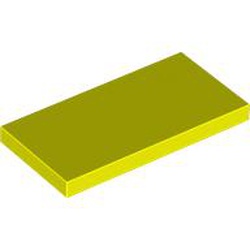 LEGO part 87079 Tile 2 x 4 with Groove in Vibrant Yellow