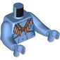 Torso with Long Arms, Na'vi, with Bare Chest, Blue Markings, Feather Necklace print, Medium Blue Arms and Hands